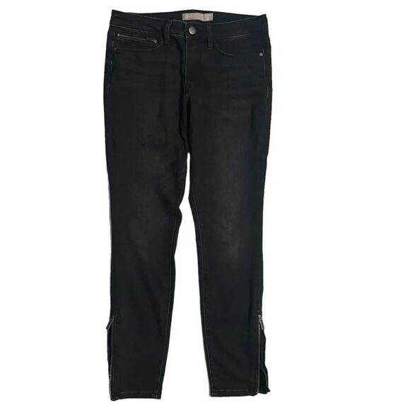 Athleta Sculptek Ultra Skinny Jeans, Size 4P. Grey Carbon Wash, near black. Zip - Picture 3 of 16